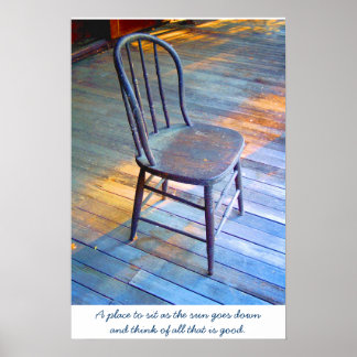 Ordförande i en Porch Poster