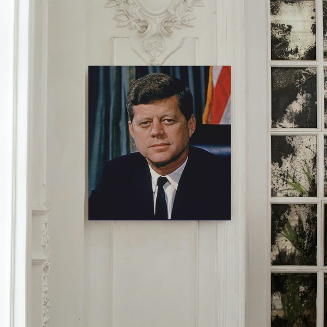 Ordförande John F. Kennedy Canvastryck (President John F. Kennedy Canvas Print)