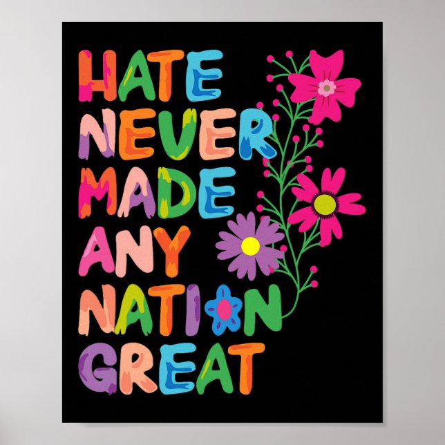 Ordförande Libe för anti-Trump Artistic Blommigt Poster (Framsidan)