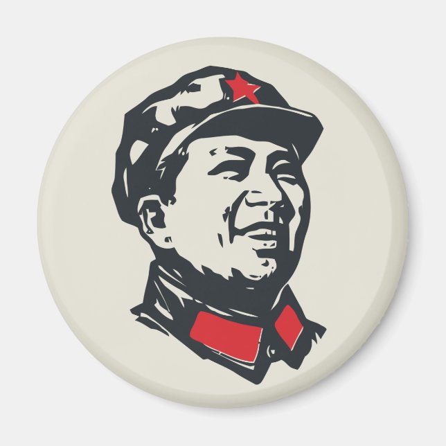 Ordförande Mao Porträtt Magnet (Framsidan)