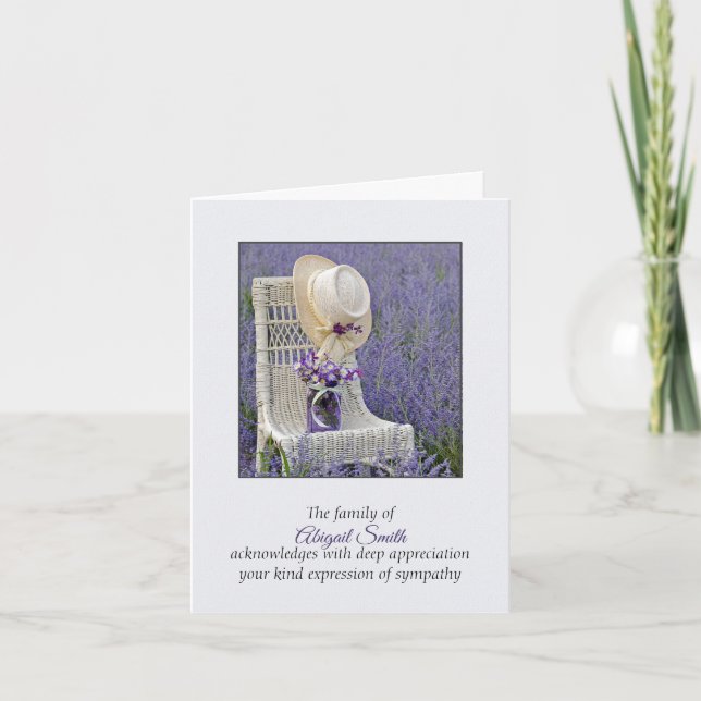 Ordförande med Hat and Flowers Sympathy Tack Kort (Framsida)