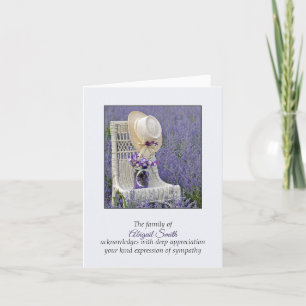 Ordförande med Hat and Flowers Sympathy Tack Kort