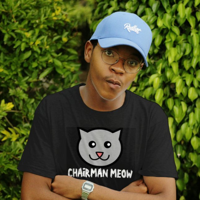 Ordförande Meow, Black Cat T-shirt för killar (Skapare uppladdad)