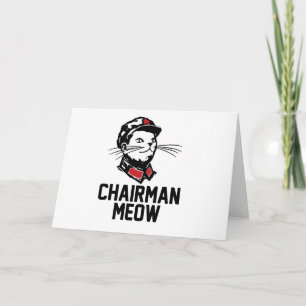 Ordförande Meow (Mao) Design Kort