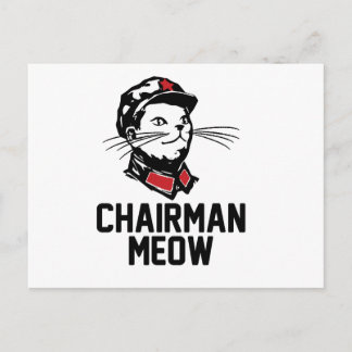Ordförande Meow (Mao) Design Vykort