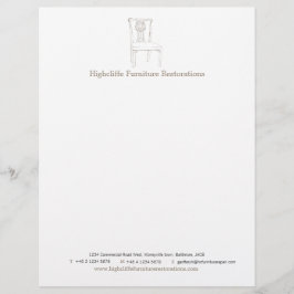 Ordförande teckning antiques business letterhead brevhuvud