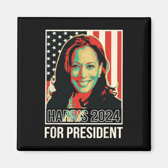 Ordförande Val Harris 2024 Magnet (Framsidan)