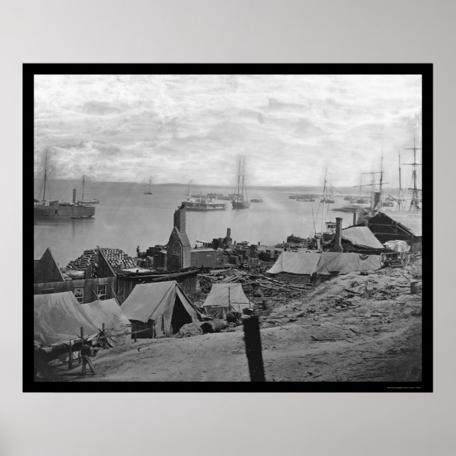 Ordinance Barge Explosion at City Point 1864 Poster (Framsidan)
