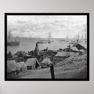 Ordinancepråmexplosionen på staden pekar 1864 poster