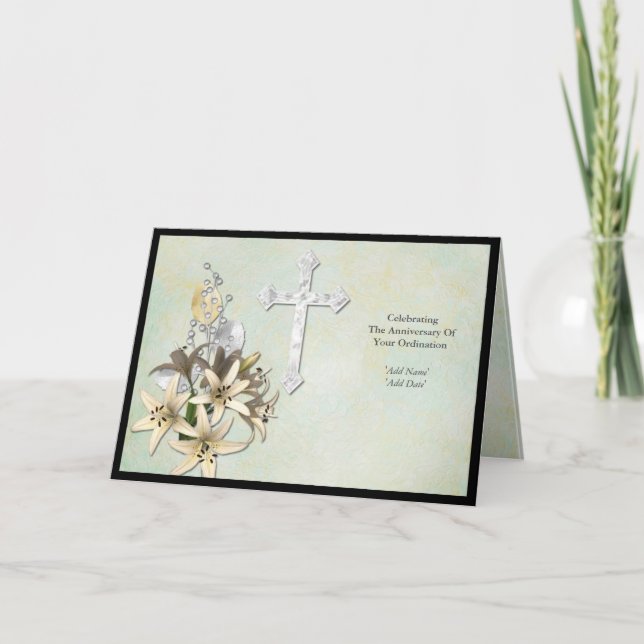 Ordination Blating | Årsdag för beställning Kort (Framsida)