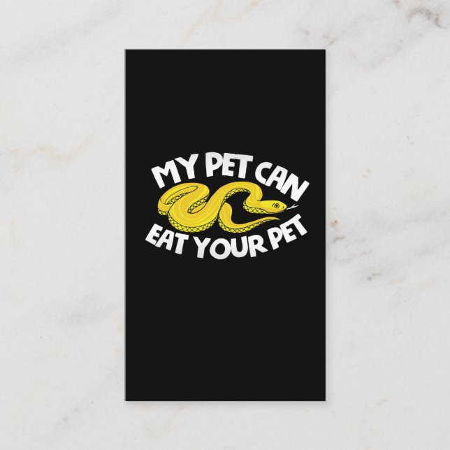 Ordinkummeln Älskare Boll Python Gult Råtta Maj Visitkort (Framsida)