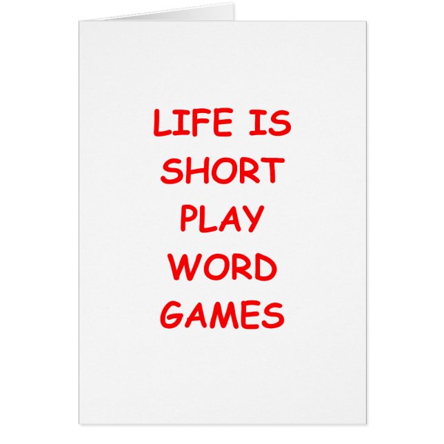 ordlekar hälsningskort (Framsidan)