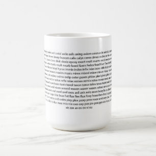 Ordlekmugg - x-ord listar kaffemugg