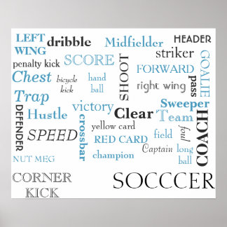 Ordlista för fotboll Poster