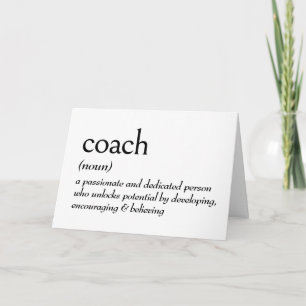 Ordlistedefinition för COACH Kort