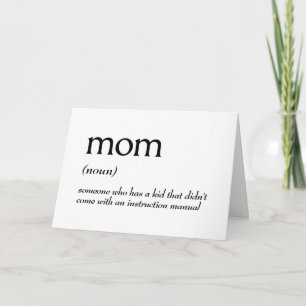 Ordlistedefinition för MAMMA Kort