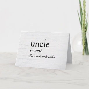 Ordlistedefinition för UNCLE Kort