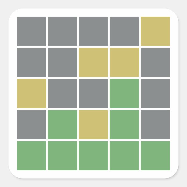 Ordlisterlur Fyrkantigt Klistermärke (Framsida)