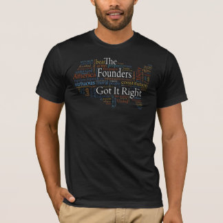 Ordmoln på svart tee shirt