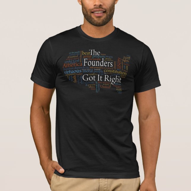 Ordmoln på svart tee shirt (Framsida)