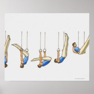 Ordna av male gymnast 2 för illustrationvisningen poster
