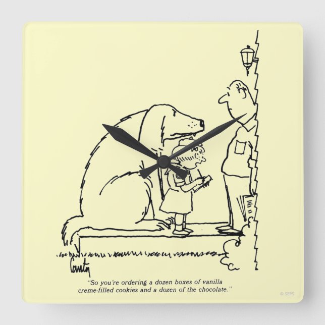 Ordna cookies fyrkantig klocka (Framsida)