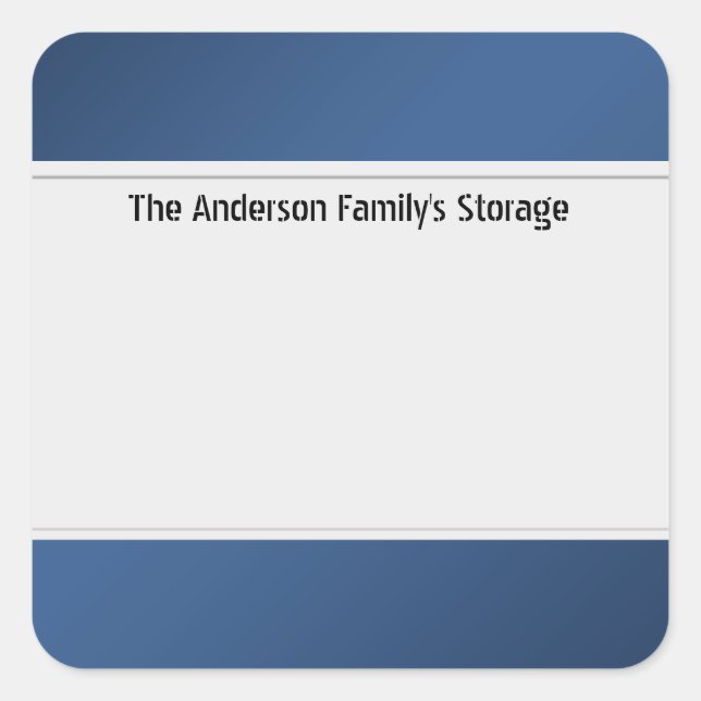 Ordna rena etiketter en Färg blå (Framsida)