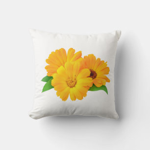 Ordnade Calendula Flowers Kudde