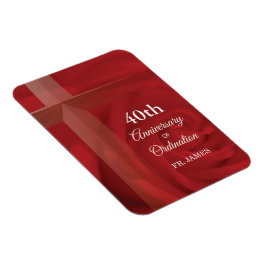 Ordning av Röd ros för anpassad namnsfirma Magnet