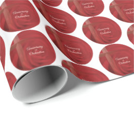 Ordning av Röd ros för anpassad namnsfirma Presentpapper