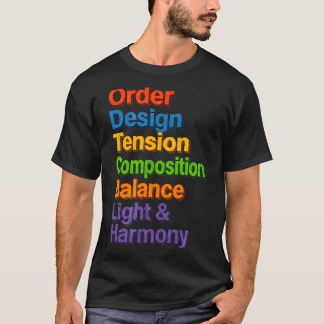 Ordning Design Spänning Komposition Balans Och T Shirt (Framsida)