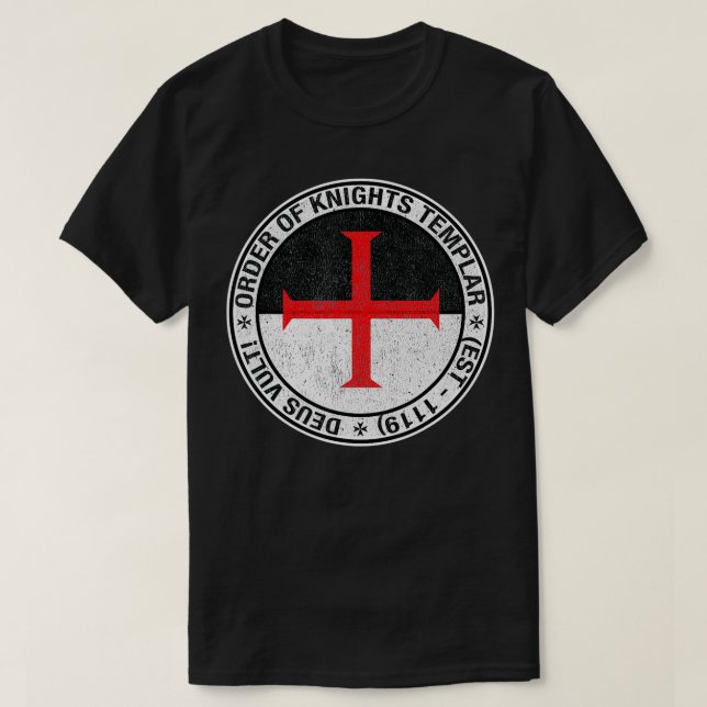 Ordning för Flagga Sigil Deus Vult T Shirt (Design framsida)
