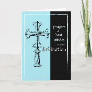 Ordning Grattis Kor på Blue and Black Kort