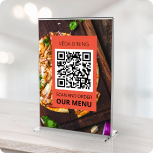 Ordningsföljd QR-kodkort för Restaurang Photo Scan Bordsnummer
