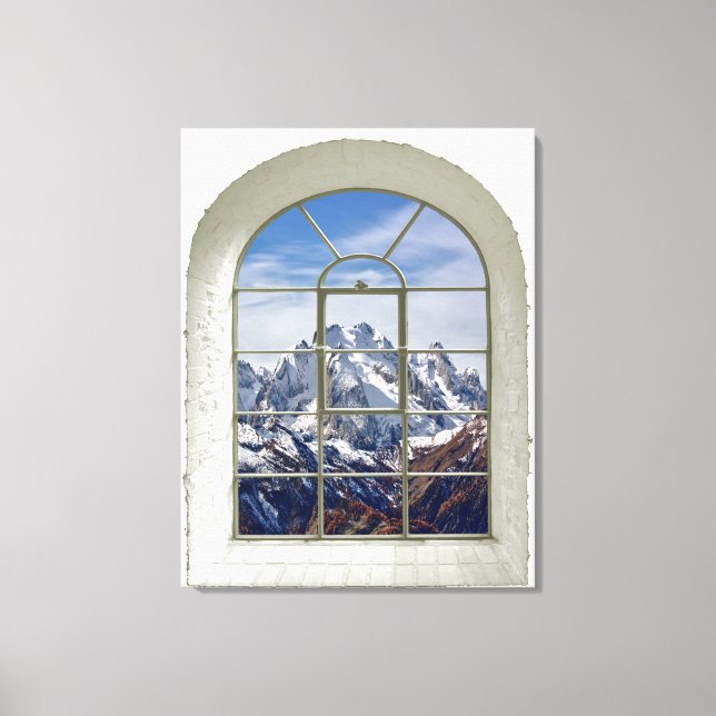 Ordningsfönster - artificiellt fönster canvastryck (Front)