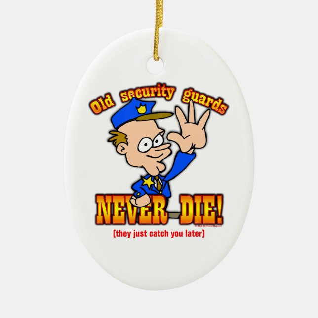 Ordningsvakter Julgransprydnad Keramik (Framsidan)