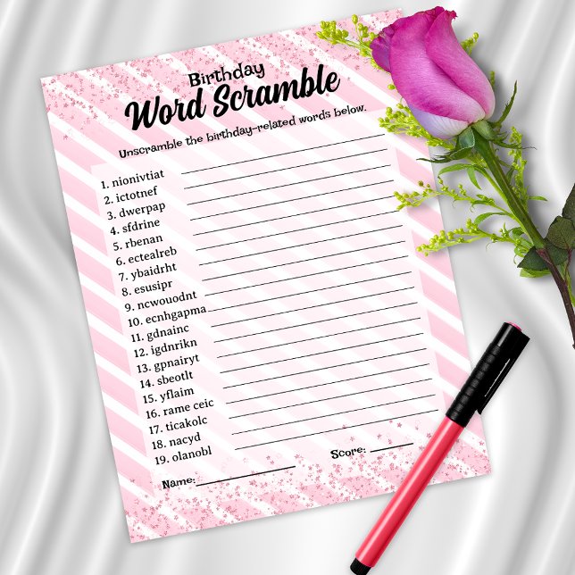 Ordsammansättning Cocktail Födelsedagslek (Skapare uppladdad)
