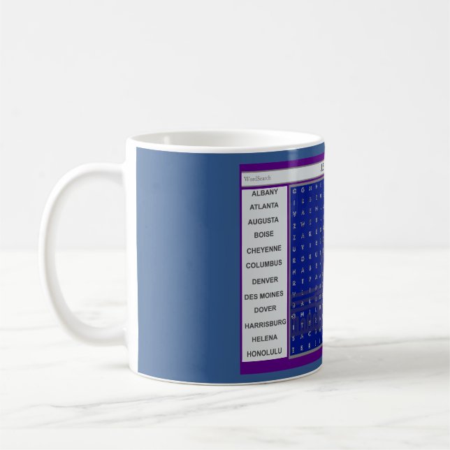 Ordsöks-pussel  kaffemugg (Vänster)