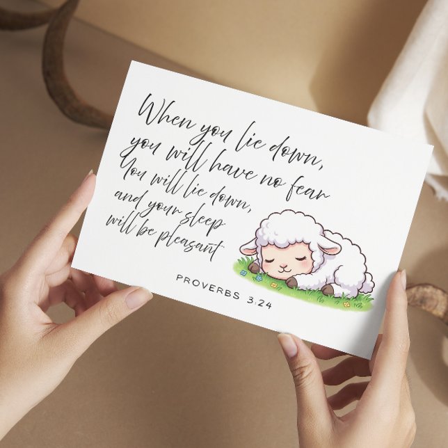 Ordspråksbok 3:24 Bibelvers Jw Uppmuntringskort Helgkort (Proverbs 3:24 Jw Encouragement Card)