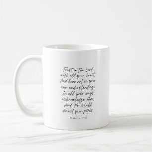 Ordspråksbok 3:5-6 Lita på Herren Kaffemugg