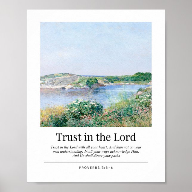 Ordspråksbok 3:5-6 Lita på Herren Poster (Framsidan)