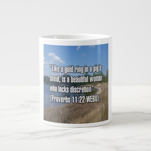 Ordspråksboken 11:22 WEBU Mugg Jumbo Mugg (Framsidan)