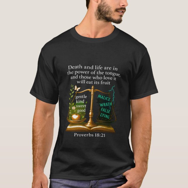 Ordspråksboken 1821 Bibelvers T Shirt (Framsida)