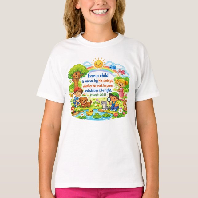 Ordspråksboken 20:11 t shirt (Framsida)
