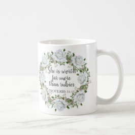 Ordspråksboken 31 Mor Mycket Mer Än Rubiner Rosor Kaffemugg