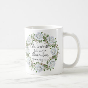 Ordspråksboken 31 Mor Mycket Mer Än Rubiner Rosor Kaffemugg