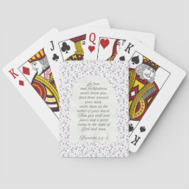 Ordspråksboken 3:3–4 Blommig Skrift Casinokort