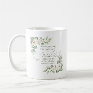 Ordspråksboken 9:10 Eucalyptus Vita Rosor Salvia G Kaffemugg