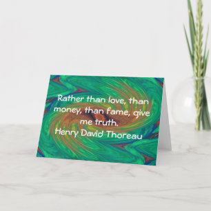 Ordstäv för Henry David Thoreau vishetQuotation Kort