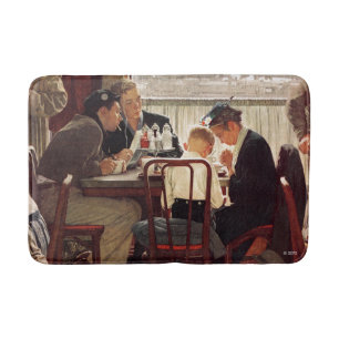 Ordstävnåd av Norman Rockwell Badrumsmatta